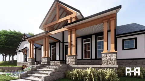 The Novarra house plan, exterior view 2